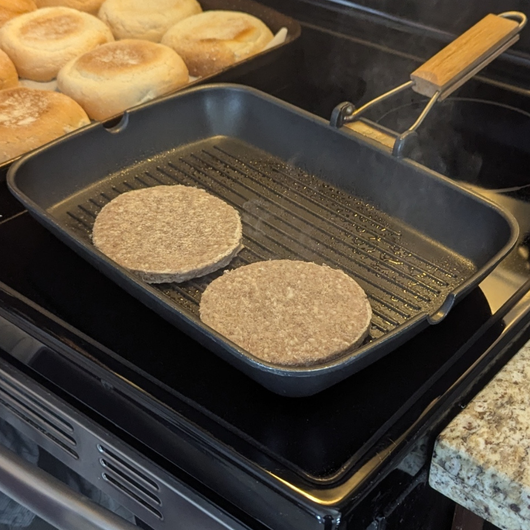 Since I recorded the air fryer in our kitchen, I also recorded the sound meat makes when it's cooked, which is different from what someone would hear on a cooking show, so I added it in. <br><audio controls src='audio/Meatcooking_01.mp3'></audio>